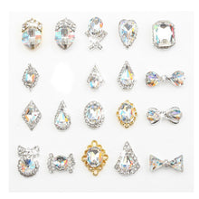 Load image into Gallery viewer, Nail Art Alloy Crystal Rhinestone 20 PCS Shiny Strass Diamond Multi