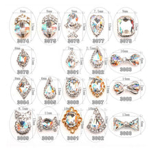 Load image into Gallery viewer, Nail Art Alloy Crystal Rhinestone 20 PCS Shiny Strass Diamond Multi