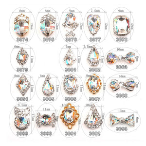 Nail Art Alloy Crystal Rhinestone 20 PCS Shiny Strass Diamond Multi