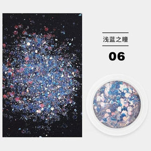Nail Fairy pupil mixed glitter glitter sequins laser tear mole eye