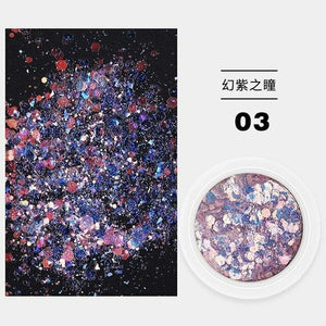 Nail Fairy pupil mixed glitter glitter sequins laser tear mole eye