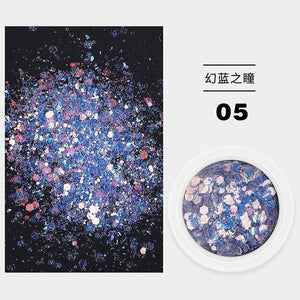 Nail Fairy pupil mixed glitter glitter sequins laser tear mole eye