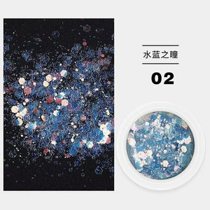 Nail Fairy pupil mixed glitter glitter sequins laser tear mole eye