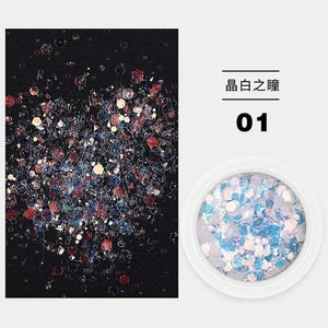 Nail Fairy pupil mixed glitter glitter sequins laser tear mole eye