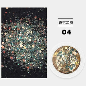 Nail Fairy pupil mixed glitter glitter sequins laser tear mole eye