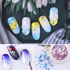 Nail Fairy pupil mixed glitter glitter sequins laser tear mole eye