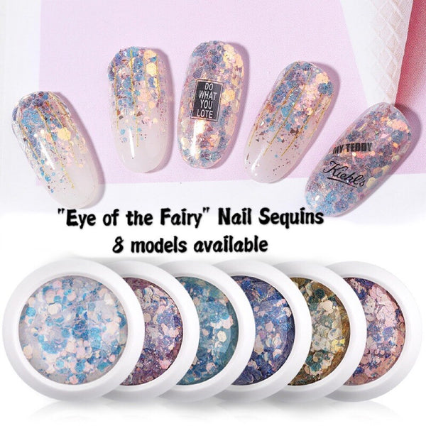 Nail Fairy pupil mixed glitter glitter sequins laser tear mole eye