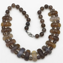 Load image into Gallery viewer, Natural Crystal Tiger's Eye Stone Decorated with Turquoises Mixed