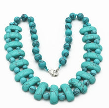 Load image into Gallery viewer, Natural Crystal Tiger's Eye Stone Decorated with Turquoises Mixed