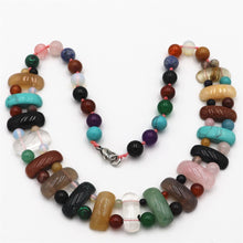Load image into Gallery viewer, Natural Crystal Tiger's Eye Stone Decorated with Turquoises Mixed