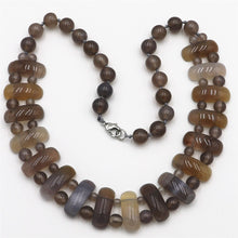Load image into Gallery viewer, Natural Crystal Tiger's Eye Stone Decorated with Turquoises Mixed