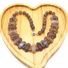 Load image into Gallery viewer, Natural Crystal Tiger's Eye Stone Decorated with Turquoises Mixed
