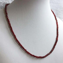 Load image into Gallery viewer, Natural Emeralds Rubys Sapphires 2*3mm Beads Women Luxury Necklace - Sophornlilly