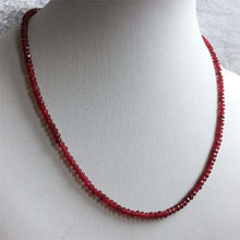 Load image into Gallery viewer, Natural Emeralds Rubys Sapphires 2*3mm Beads Women Luxury Necklace - Sophornlilly