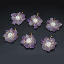 Load image into Gallery viewer, Natural Pearls Pendant plus Amethysts For DIY Jewelry Making Necklace - Sophornlilly