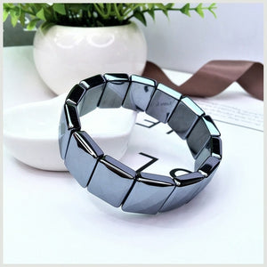 Natural Polysilicon Terahertz Bracelet DIY Geometry Section Chamfer