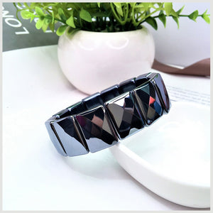 Natural Polysilicon Terahertz Bracelet DIY Geometry Section Chamfer