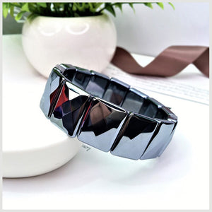 Natural Polysilicon Terahertz Bracelet DIY Geometry Section Chamfer