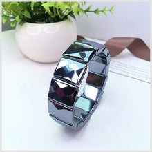 Load image into Gallery viewer, Natural Polysilicon Terahertz Bracelet DIY Geometry Section Chamfer