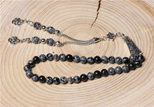 Load image into Gallery viewer, Natural black snow stone islamic rosary beads muslim tasbih|Power