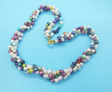 Load image into Gallery viewer, Natural mixed color pearl necklace 21"|Choker Necklaces|