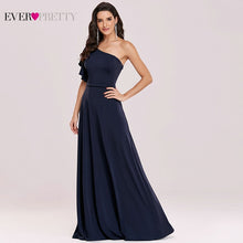 Load image into Gallery viewer, Navy Blue Evening Dresses Ever Pretty Elegant Long A Line Ruffles One