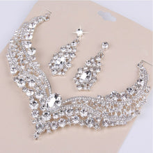 Load image into Gallery viewer, Necklace Fashion Rhinestone Crystal Bridal Earrings Wedding Party