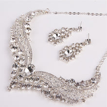 Load image into Gallery viewer, Necklace Fashion Rhinestone Crystal Bridal Earrings Wedding Party