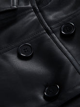 Load image into Gallery viewer, British Style Leather Trench Coat