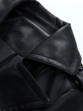 Load image into Gallery viewer, British Style Leather Trench Coat