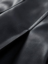 Load image into Gallery viewer, British Style Leather Trench Coat
