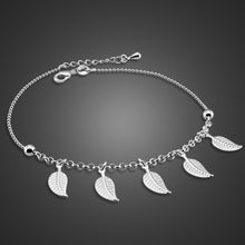 Load image into Gallery viewer, Sterling silver leaves Anklets Summer Beach