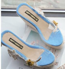 Load image into Gallery viewer, New  12cm Wedges Heel Platform Transparent Fish Mouth Women - Sophornlilly