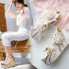Load image into Gallery viewer, New  12cm Wedges Heel Platform Transparent Fish Mouth Women - Sophornlilly