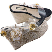 Load image into Gallery viewer, New  12cm Wedges Heel Platform Transparent Fish Mouth Women - Sophornlilly
