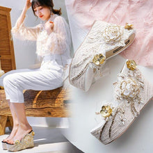 Load image into Gallery viewer, New  12cm Wedges Heel Platform Transparent Fish Mouth Women - Sophornlilly