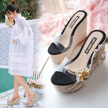 Load image into Gallery viewer, New  12cm Wedges Heel Platform Transparent Fish Mouth Women - Sophornlilly