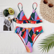 Load image into Gallery viewer, New Colorful Female Swimsuit High Waist Bikini Women Swimwear - Sophornlilly
