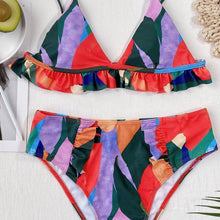 Load image into Gallery viewer, New Colorful Female Swimsuit High Waist Bikini Women Swimwear - Sophornlilly