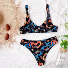 Load image into Gallery viewer, New Dragon Printed Bikini Female Swimsuit Women Swimwear Two - Sophornlilly