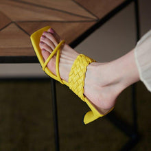 Load image into Gallery viewer, Women Sandals Cross tied Slippers 5cm Chunky Heel Summer - Sophornlilly