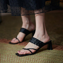 Load image into Gallery viewer, Women Sandals Cross tied Slippers 5cm Chunky Heel Summer - Sophornlilly