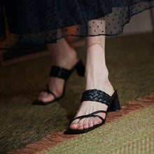 Load image into Gallery viewer, Women Sandals Cross tied Slippers 5cm Chunky Heel Summer - Sophornlilly