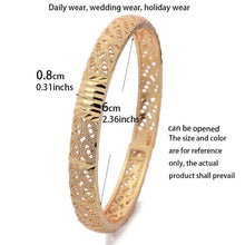 Load image into Gallery viewer, New 24K 4pcs France Gold Color Dubai Bangles Women Girl Flower Israel - Sophornlilly