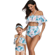 Load image into Gallery viewer, New 3D Print Highwaist 2PCS Set Mom and Daughter Swimwear Mommy and Me