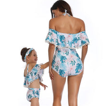 Load image into Gallery viewer, New 3D Print Highwaist 2PCS Set Mom and Daughter Swimwear Mommy and Me