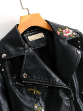 Load image into Gallery viewer, New Arrival Autumn Vogue Women Embroidery PU Leather Jacket Chic