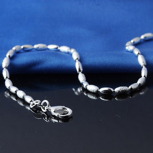 Sterling Silver Anklets Olive Kernel