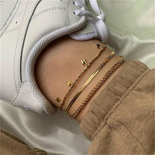 Load image into Gallery viewer, New Arrival Gold Cuban Chain Anklets For Women Punk Style Foot Jewelry