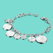 Load image into Gallery viewer, Sterling Silver Bracelet Pattern Circle